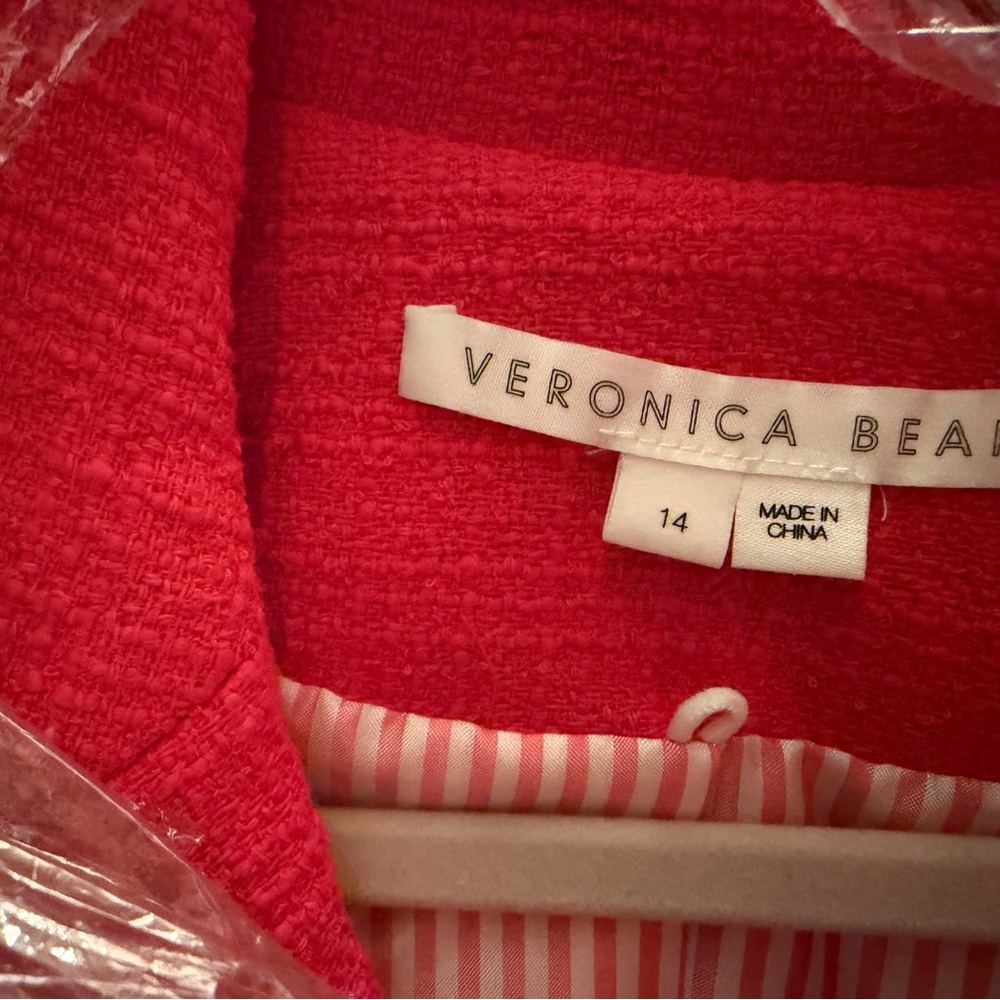 Veronica Beard Nayeli Dickey Jacket in Watermelon Size 14 Dickey Blazer - Picture 5 of 13